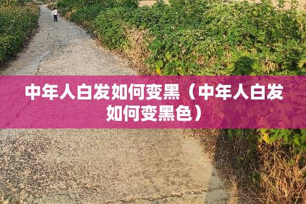 中年人白发如何变黑（中年人白发如何变黑色）