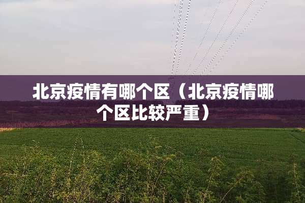 北京疫情有哪个区（北京疫情哪个区比较严重）