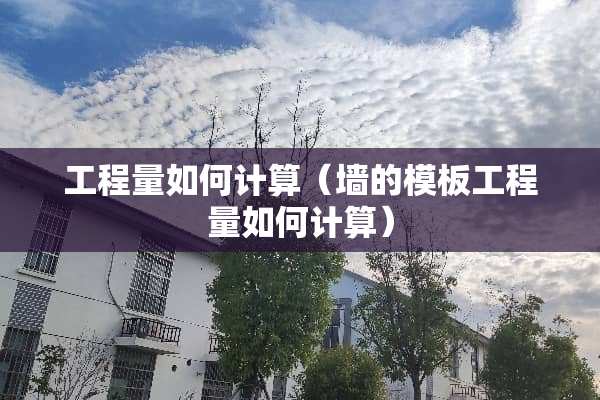 工程量如何计算（墙的模板工程量如何计算）