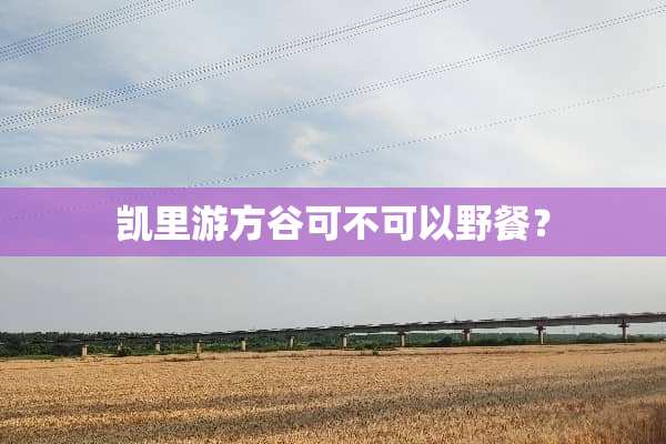 凯里游方谷可不可以野餐？