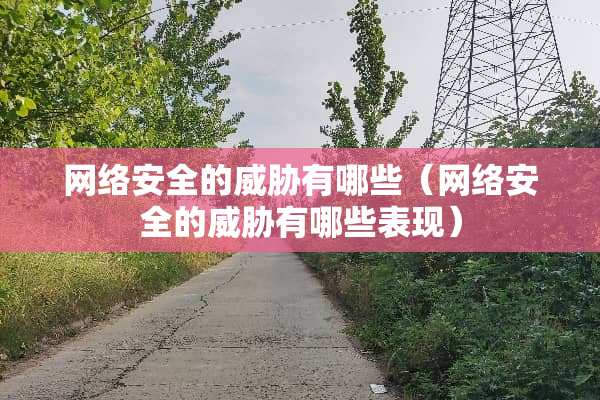 网络安全的威胁有哪些（网络安全的威胁有哪些表现）