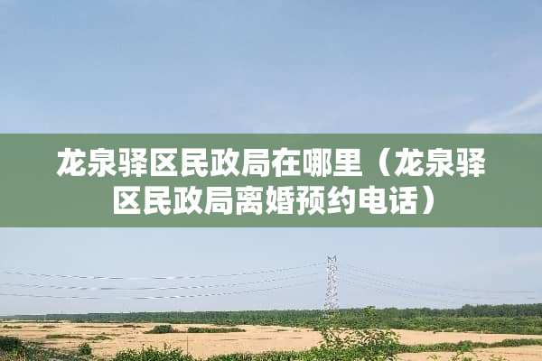 龙泉驿区民政局在哪里（龙泉驿区民政局**预约电话）