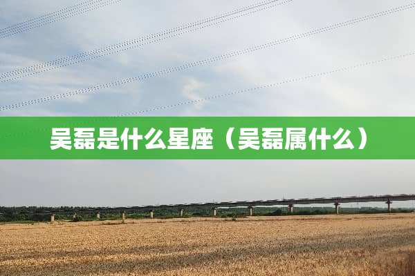 吴磊是什么星座（吴磊属什么）