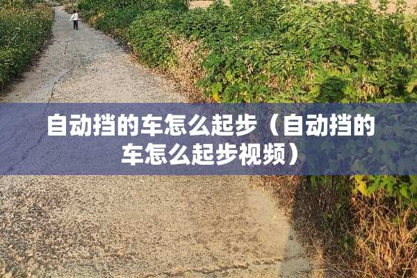 自动挡的车怎么起步（自动挡的车怎么起步视频）