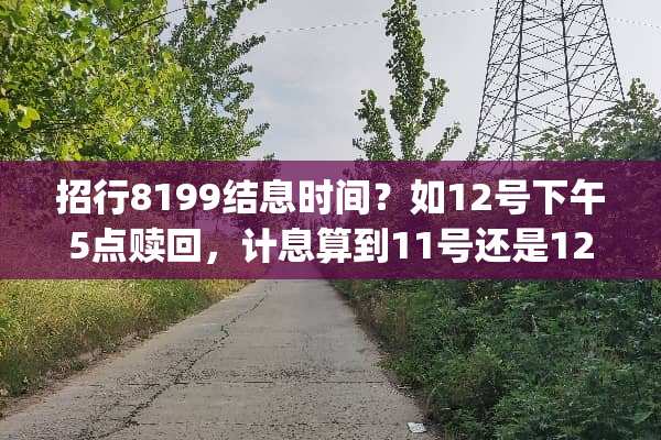 招行8199结息时间？如12号下午5点赎回，计息算到11号还是12号(11