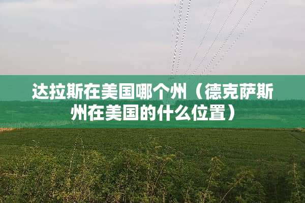 达拉斯在美国哪个州（德克萨斯州在美国的什么位置）