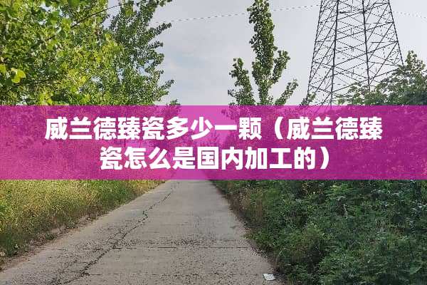 威兰德臻瓷多少一颗（威兰德臻瓷怎么是国内加工的）