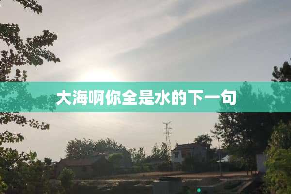 大海啊你全是水的下一句