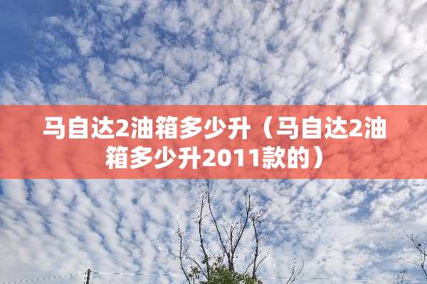 ***2油箱多少升（***2油箱多少升2011款的）