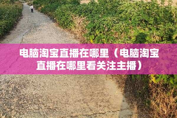 电脑淘宝直播在哪里（电脑淘宝直播在哪里看关注主播）