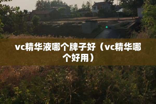 vc***哪个牌子好（vc精华哪个好用）