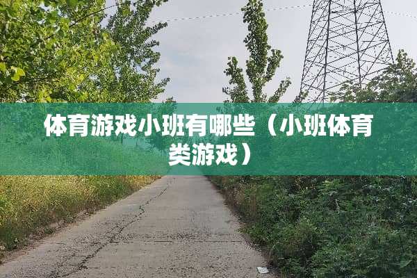 体育游戏小班有哪些（小班体育类游戏）
