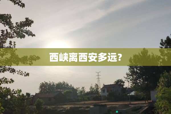 西峡离西安多远？
