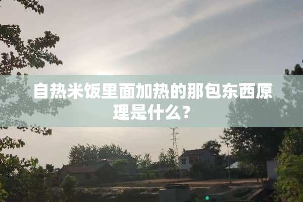 自热米饭里面加热的那包东西原理是什么？