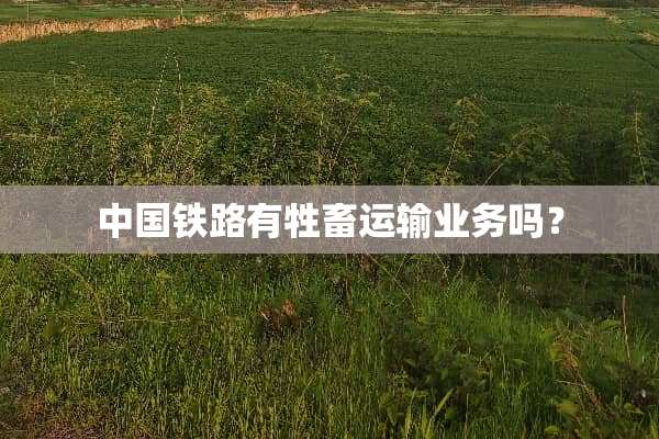 中国铁路有牲畜运输业务吗？