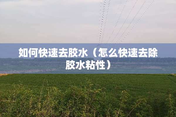 如何快速去胶水（怎么快速去除胶水粘性）