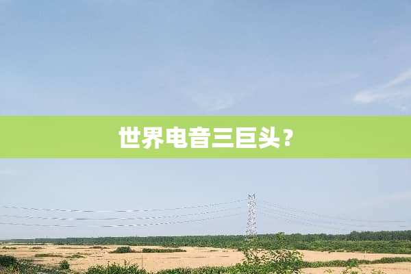 世界电音三巨头？