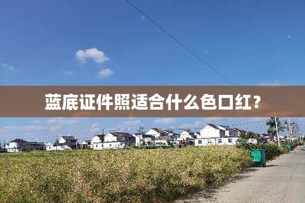 蓝底**照适合什么色口红？