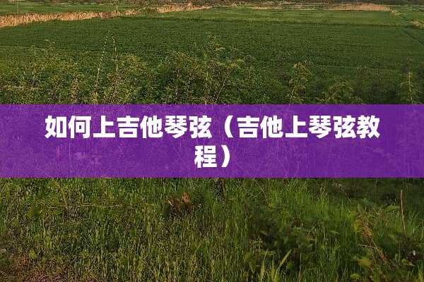 如何上吉他琴弦（吉他上琴弦教程）