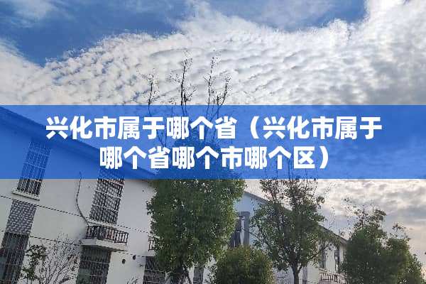 兴化市属于哪个省（兴化市属于哪个省哪个市哪个区）