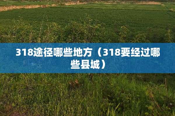 318途径哪些地方（318要经过哪些县城）