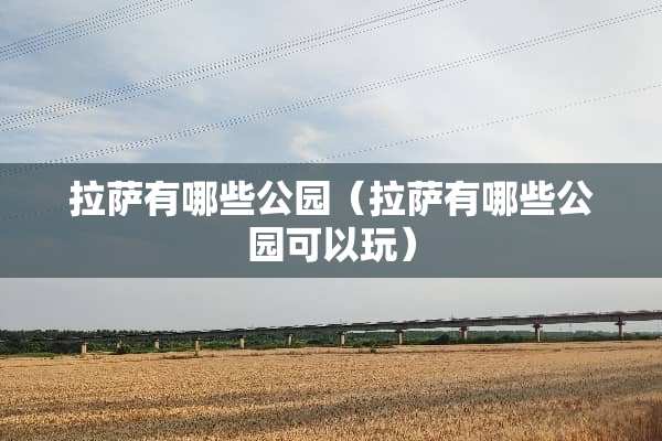 拉萨有哪些公园（拉萨有哪些公园可以玩）