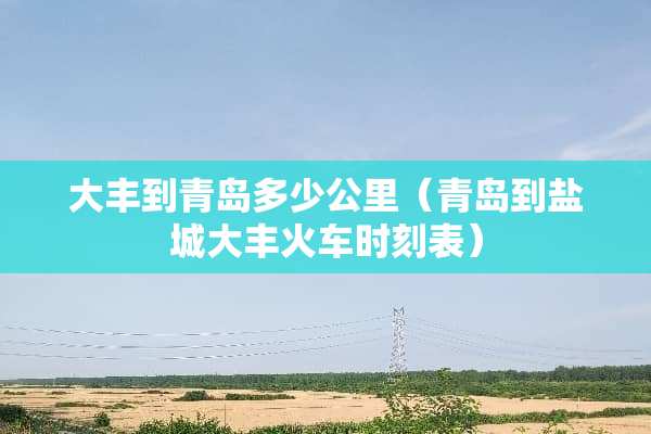 大丰到青岛多少公里（青岛到盐城大丰火车时刻表）