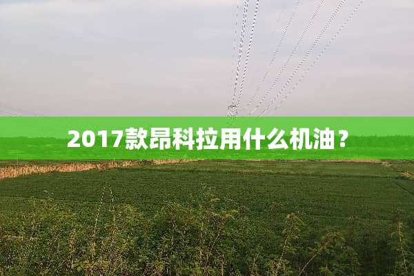 2017款昂科拉用什么机油？