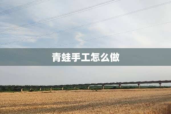 青蛙手工怎么做