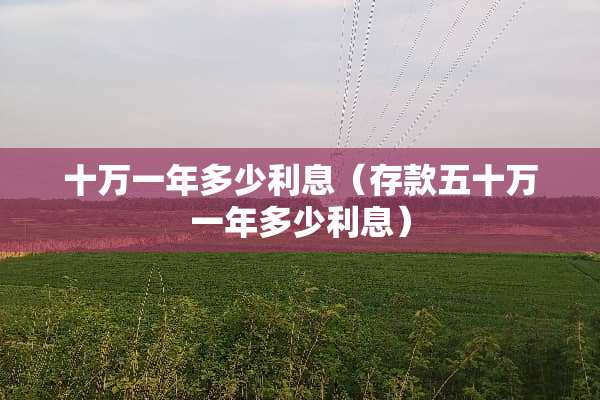 十万一年多少利息（存款五十万一年多少利息）
