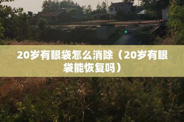 20岁有眼袋怎么消除（20岁有眼袋能恢复吗）