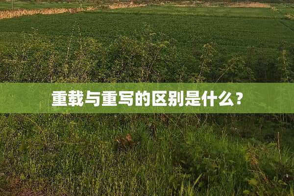 重载与重写的区别是什么？