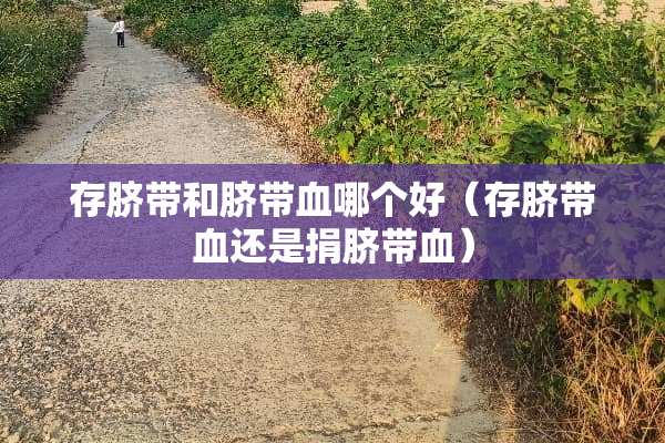 存脐带和脐带血哪个好（存脐带血还是捐脐带血）