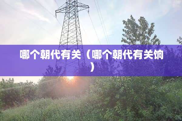 哪个朝代有关（哪个朝代有关饷）