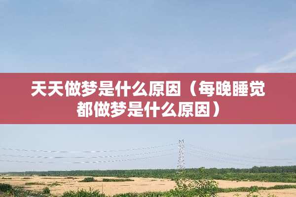 天天做梦是什么原因（每晚睡觉都做梦是什么原因）