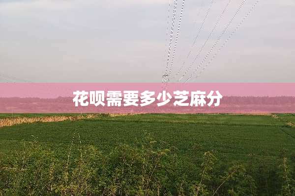 花呗需要多少芝麻分