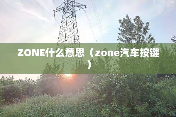 ZONE什么意思（zone汽车按键）