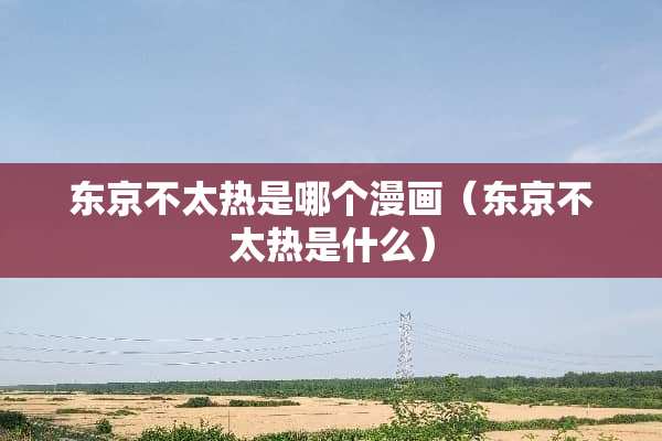 东京不太热是哪个漫画（东京不太热是什么）
