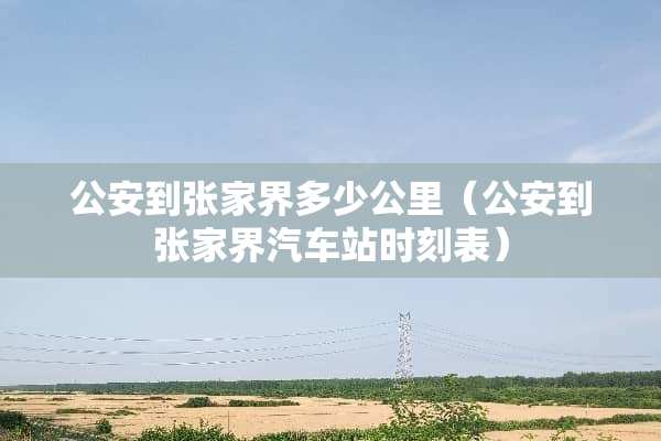 公安到张家界多少公里（公安到张家界汽车站时刻表）