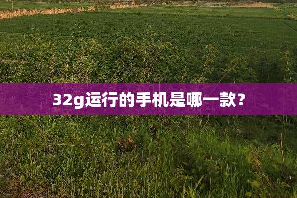 32g运行的手机是哪一款？