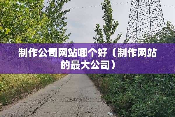 制作公司网站哪个好（制作网站的最大公司）