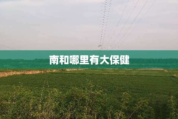 南和哪里有大保健