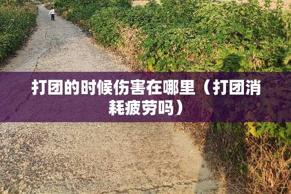 打团的时候伤害在哪里（打团消耗疲劳吗）