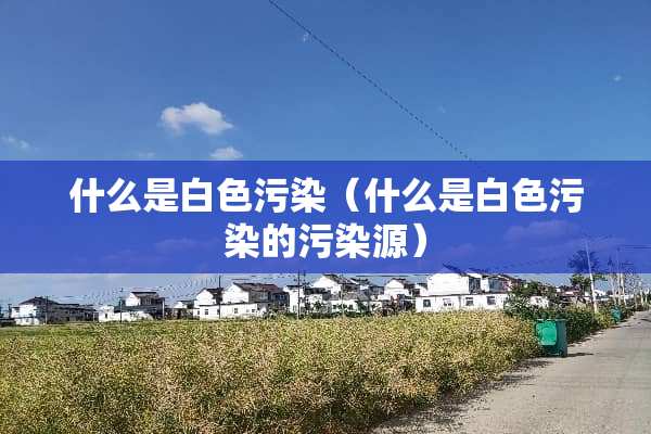 什么是白色污染（什么是白色污染的污染源）