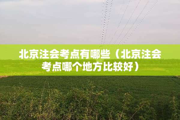 北京注会考点有哪些（北京注会考点哪个地方比较好）