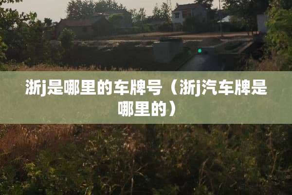 浙j是哪里的***（浙j汽车牌是哪里的）