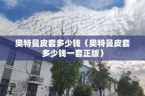 奥特曼皮套多少钱（奥特曼皮套多少钱一套正版）