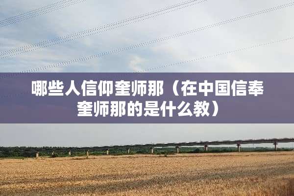 哪些人信仰奎师那（在中国信奉奎师那的是什么教）