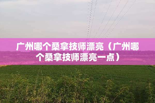 广州哪个****漂亮（广州哪个****漂亮一点）