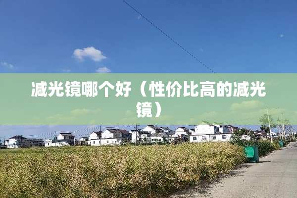 减光镜哪个好（性价比高的减光镜）